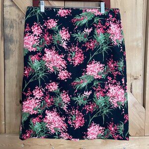 Talbots Floral Pencil Skirt Size 12, Career, Wear to Work, Travel